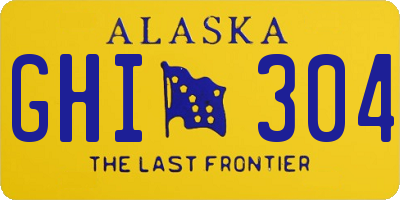 AK license plate GHI304