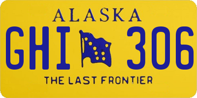 AK license plate GHI306