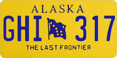 AK license plate GHI317