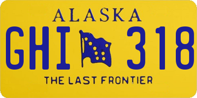 AK license plate GHI318