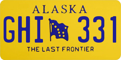 AK license plate GHI331