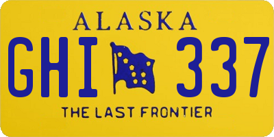 AK license plate GHI337