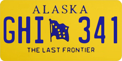 AK license plate GHI341