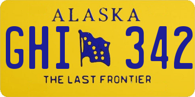 AK license plate GHI342