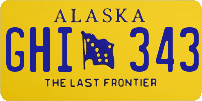 AK license plate GHI343