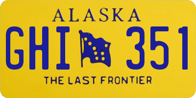 AK license plate GHI351