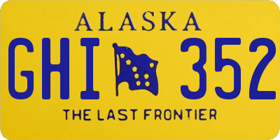 AK license plate GHI352
