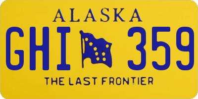 AK license plate GHI359