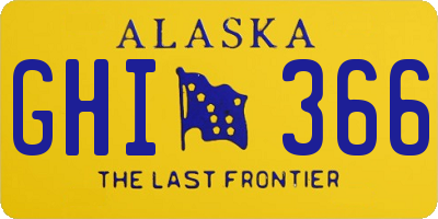 AK license plate GHI366