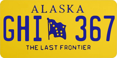 AK license plate GHI367