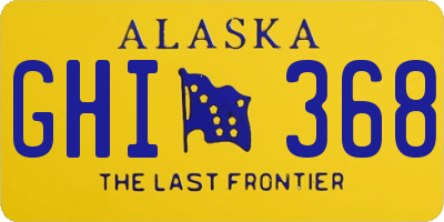 AK license plate GHI368