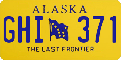 AK license plate GHI371