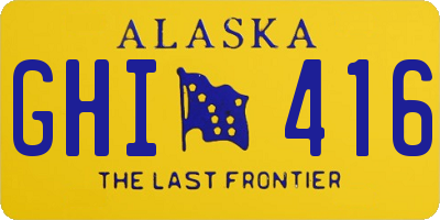 AK license plate GHI416