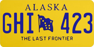 AK license plate GHI423
