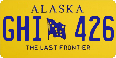 AK license plate GHI426