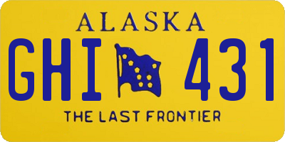 AK license plate GHI431
