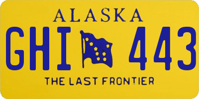 AK license plate GHI443