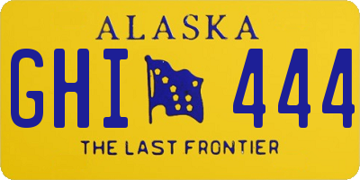 AK license plate GHI444