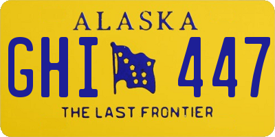 AK license plate GHI447