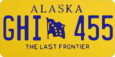 AK license plate GHI455