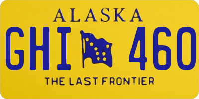 AK license plate GHI460