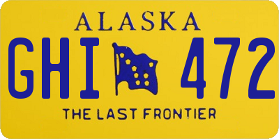 AK license plate GHI472