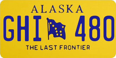 AK license plate GHI480