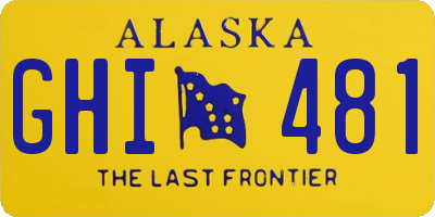 AK license plate GHI481