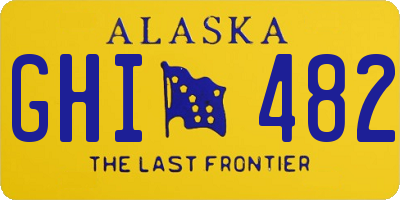 AK license plate GHI482