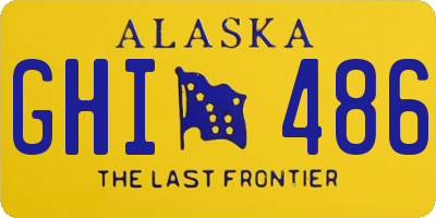 AK license plate GHI486