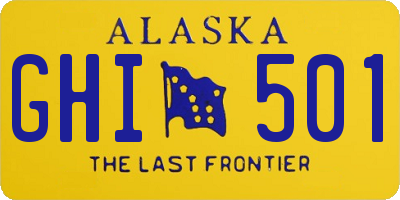 AK license plate GHI501