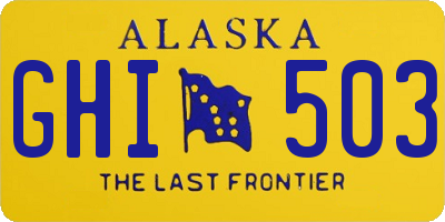 AK license plate GHI503