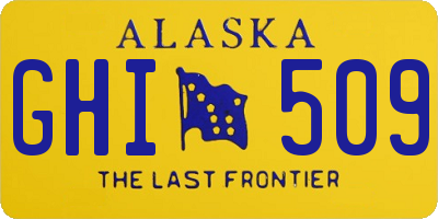 AK license plate GHI509