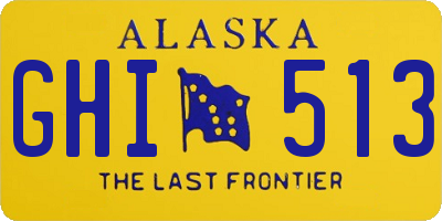 AK license plate GHI513
