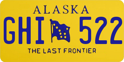 AK license plate GHI522