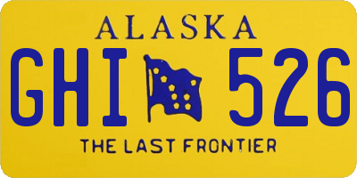 AK license plate GHI526