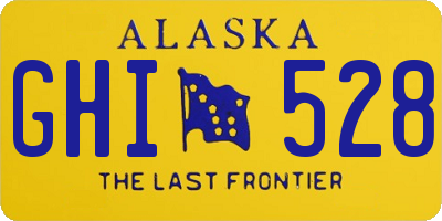 AK license plate GHI528