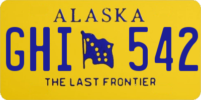 AK license plate GHI542