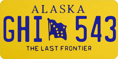 AK license plate GHI543