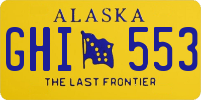 AK license plate GHI553