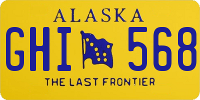 AK license plate GHI568