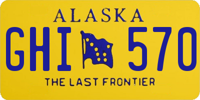 AK license plate GHI570