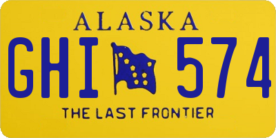 AK license plate GHI574