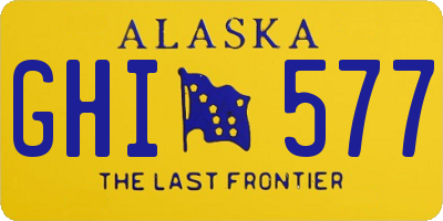 AK license plate GHI577