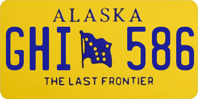 AK license plate GHI586