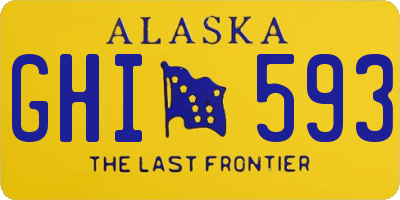 AK license plate GHI593