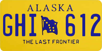 AK license plate GHI612