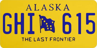 AK license plate GHI615