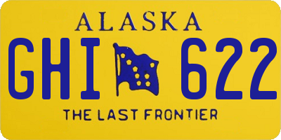 AK license plate GHI622