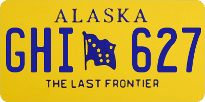 AK license plate GHI627